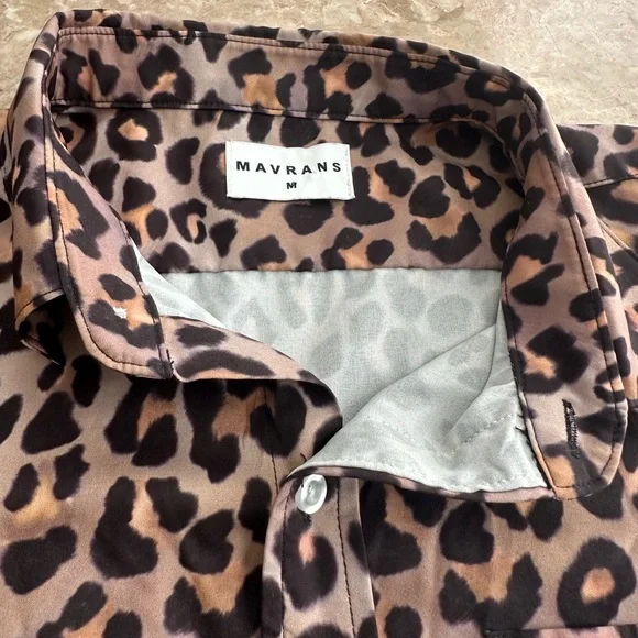 MAVRANS SET LEOPARD GAME WEEKEND SHIRT and SHORTS Size M